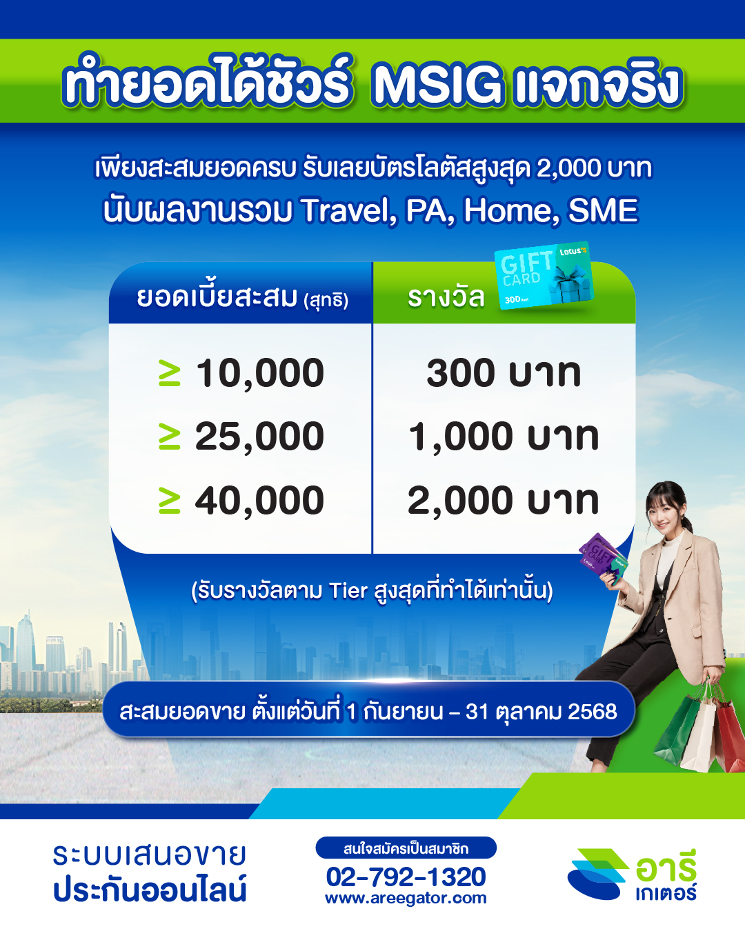 ทำยอดได้ชัวร์ MSIG แจกจริง